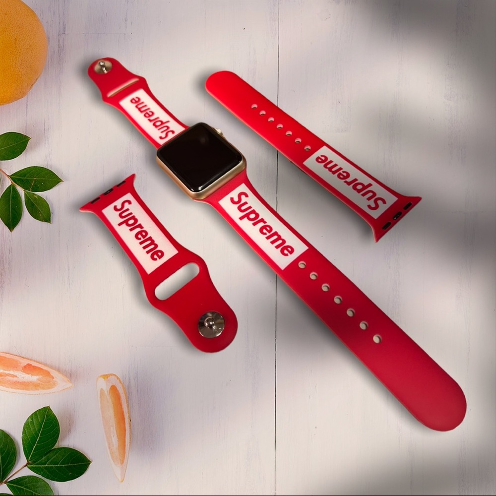 Watchband for Apple Watch Super Cute Hype Drip Culture Design in Red